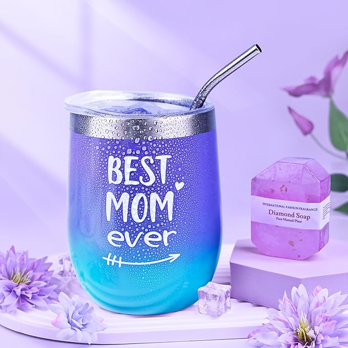 Mothers Day Gifts for Mom, Birthday Mothers Day Basket for Mom from Daughter Son, Relaxing Spa Gifts Set with Luxury Flannel Purple Blanket, Great Birthday Mother's Day Ideas for Women Wife Her