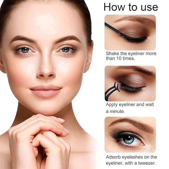 Alcastar Magnetic Eyelashes with Eyeliner Kit, Magnetic Lashes Natural Looking with, Long Lasting, Easy Apply,Cruelty-Free. (ATZ1004-A2)