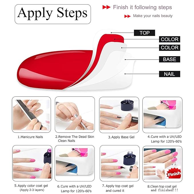 Vishine Jelly Nude Gel Nail Polish Set of 6 Colors Transparent Pink Nude Skin Color Gel Polish Kit UV LED Soak Off Nail Polish Home DIY Manicure Nail Salon Varnish 8ml