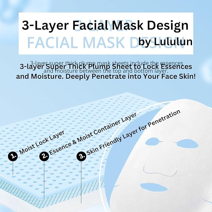 Lululun 7 EA Facial Sheet Masks for Dry Skin & Dull Skin Women & Men, Hydrating & Moisturizing Face Mask Sheet with Seaweed & Cranberry Extracts, Natural Daily Face Skincare from Japan, PURE PINK
