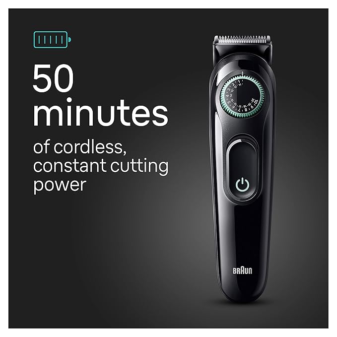 Braun All-In-One Style Kit Series 3 3450, 5-in-1 Trimmer for Men with Beard Trimmer, Ear & Nose Trimmer, Hair Clippers & More, Ultra-Sharp Blade, 40 Length Settings and Washable