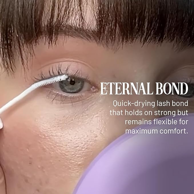 Lilac St - Eternal Bond (Black) - Lash Cluster Glue - Quick Dry Formula - Mini Mascara Wand Applicator - Strong & Flexible Hold - Waterproof - Sensitive Eyes Safe - Cruelty Free, Vegan, Women Founded