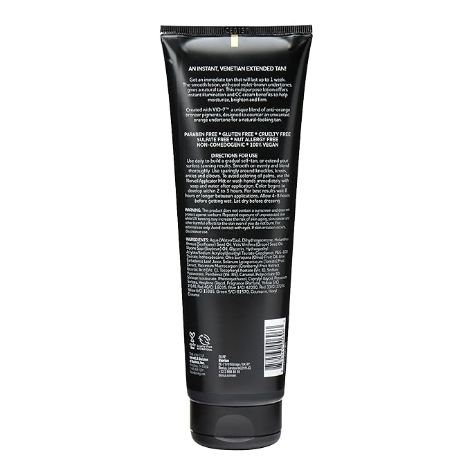 Norvell Sunless Self Tanning Bundle: Self Tan Extender Lotion, 8,5 fl. oz. + Streak Free Tan Applicator Mitt - Premium After Tanning Lotion Moisturizer and Washable Self Tan Mitt for Flawless Results