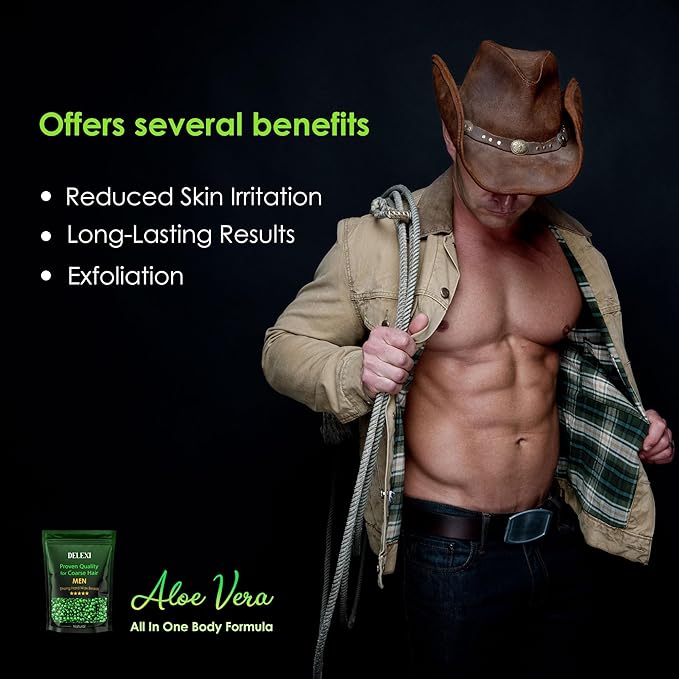 All-in-One Waxing Kit for Men – Complete Hard Wax Kit for Hair Removal, Body & Face, Home Waxing Warmer for Brazilian & Bikini, Includes Wax Pot, Wax Machine & Accessories