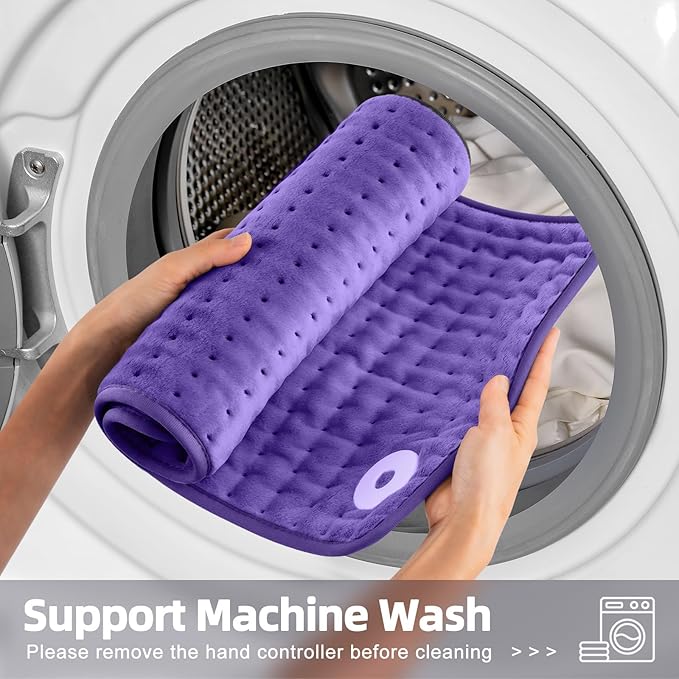 Heating Pad for Pain Relief (12"x24") - Back, Neck, Shoulder, Cramps & Joints - Moist/Dry Heat Options, Auto-Off, Machine Washable - Ideal Gift for Mother's Day & Christmas, Women, Men, Mom, Dad