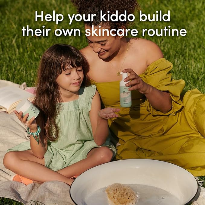 Evereden Kids Happy Face Duo (Melon Juice) - Multi-Vitamin Kids Face Wash & Kids Face Cream Set - Clean & Vegan Skin Care for Kids 3+ - Moisturizing, Nourishing, & Protective Kids Skin Care Set