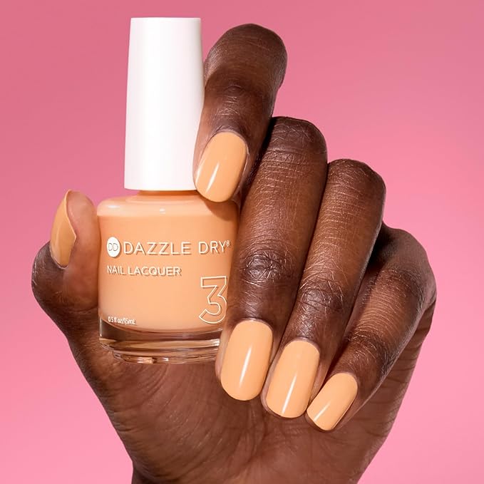 Dazzle Dry Nail Lacquer (Step 3) - Creamsicle Sorbet - A refreshing cantaloupe melon. Semi-sheer cream. (0.5 fl oz)
