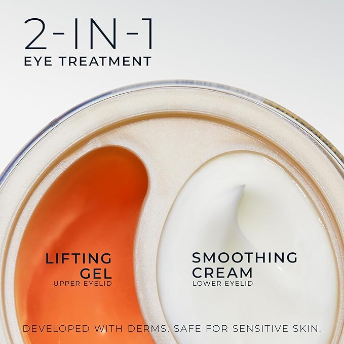 RoC Derm Correxion Dual Eye Cream with Advanced Retinol + Peptides for Puffy Eyes and Dark Circles, (.68 oz) with Retinol Eye Cream Packette