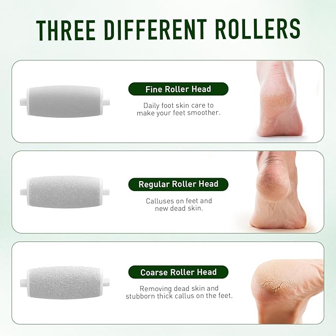 Electric Foot Callus Remover Easkep Rechargeable Portable Electronic Foot File Pedicure Tools, Waterproof 16 in 1 Callus Remover Kit, Professional Pedicure Kit for Dead Hard Cracked Dry Skin (Green)