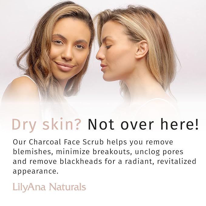 LilyAna Naturals Retinol Cream Moisturizer 1.7 Oz and Charcoal Face Scrub 3 Oz Bundle - Anti Aging, Retinol Moisturizer, Wrinkle Cream for Face and Anti-Aging Facial Exfoliator for Women and Men