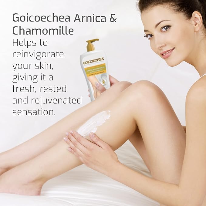 Goicoechea Calming Touch Body Lotion, Moisturizing Skin Care with Arnica & Chamomile, Varicose Veins Cream, Improves Appearance of Varicose Veins, Arnica Cream for Restful Legs, 13.5 oz (Pack of 3)