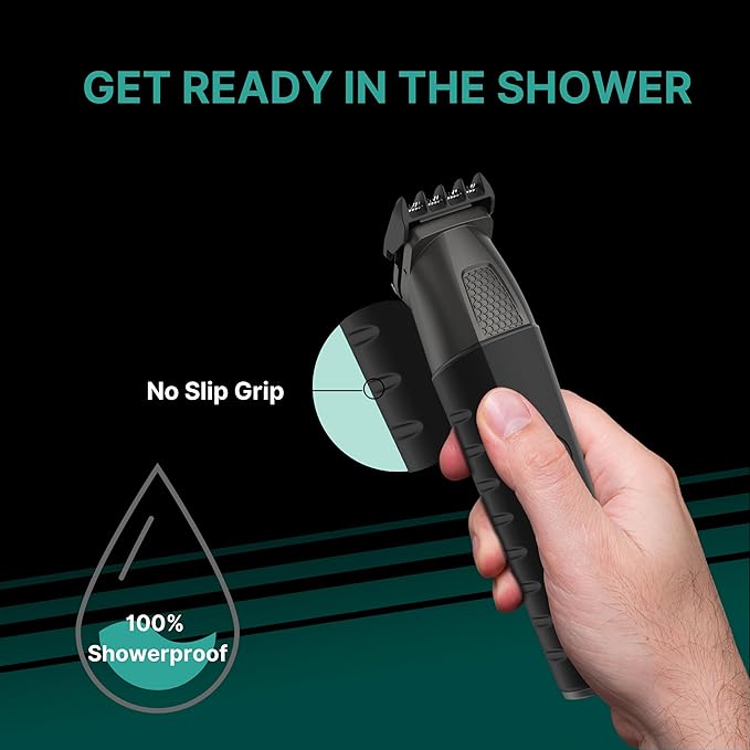 Conair Men All-in-One Trimmer for Men - Nose Hair, Beard, Mustache, Body Hair Trimmer - 16 Piece Men's Grooming Kit for Manscaping- Showerproof - Rechargeable