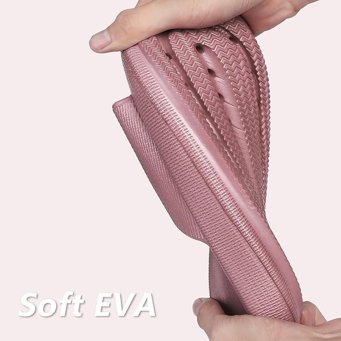 Menore Slippers for Women and Men Quick Drying, Parent-Child EVA Open Toe Soft Slippers, Non-Slip Soft Shower Spa Bath Pool Gym Beach House Sandals for Indoor & Outdoor