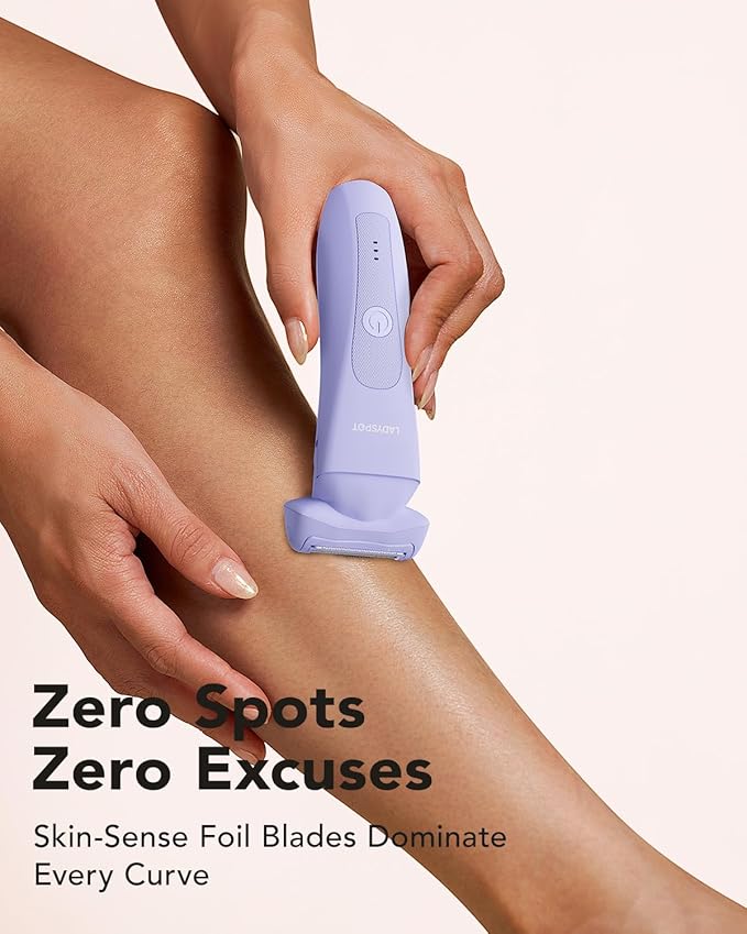 Electric Razors for Women, Bikini Trimmer Dual Head LADYSPOT™ Pubic Hair Trimmer Foil Shaver, Wet/Dry Body Hair Trimmer with 3 Gurad, No Nick, No Cut, No Razor Burn, 20 Days Shaving