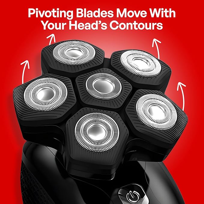 The Bald Express Electric Head Shavers for Bald Men - The Bald Brothers - 5 in 1 Mens Cordless Grooming Kit | Electric Shaving for Bald Men | USB Charge | Skull Shavers