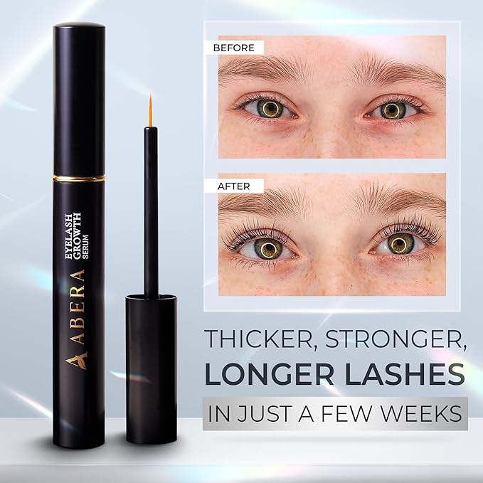 Abera Misan Eyelash Growth Serum (Upgrade Version) - Natural Lash Booster and Lash Enhancer, Regenerating and Nourishing Lashes Longer and Thicker (B. Set of 2)