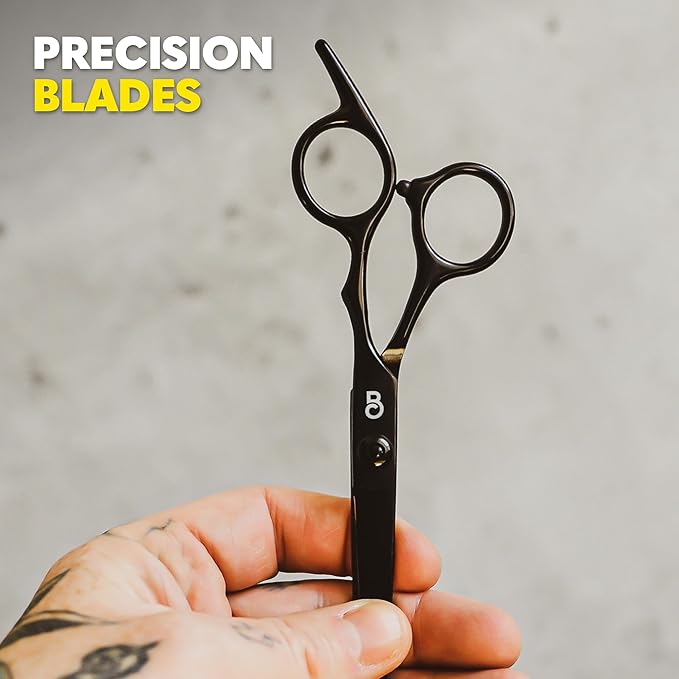 The Beard Club Brush, Comb and Scissors Grooming Kit for Men's Beards and Mustaches Gift Set