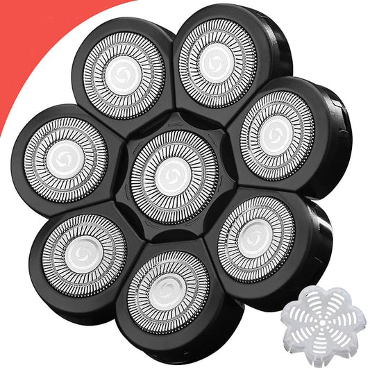 8 Blades Head Shaver Replacement Heads 8 Heads for Head Shaver Many Main Brands Electric Shaver Razor Bald Men Head Shaver Blades