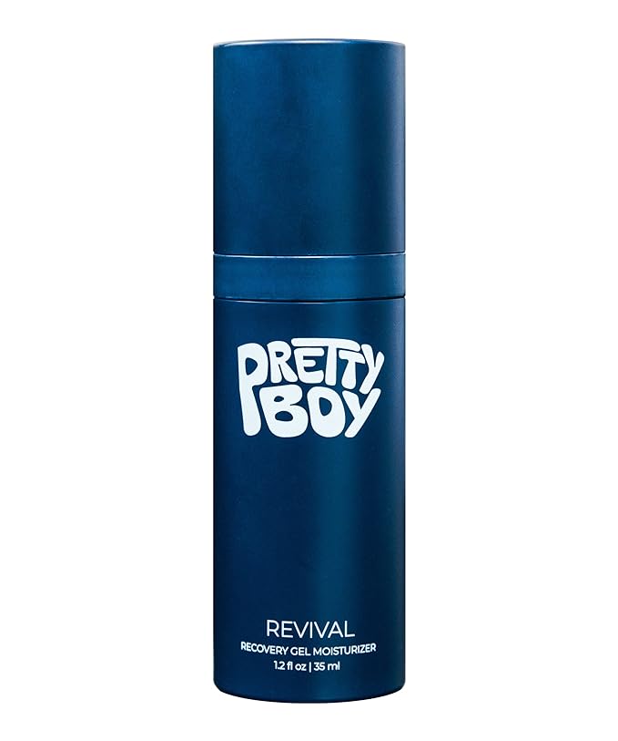 Prettyboy Face Revival Gel Moisturizer For Men - Hydrating Cream That Refreshes Dry Skin, Irritation, & Redness - Supports Anti Aging & Anti Wrinkle - Fragrance Free - 1 Count