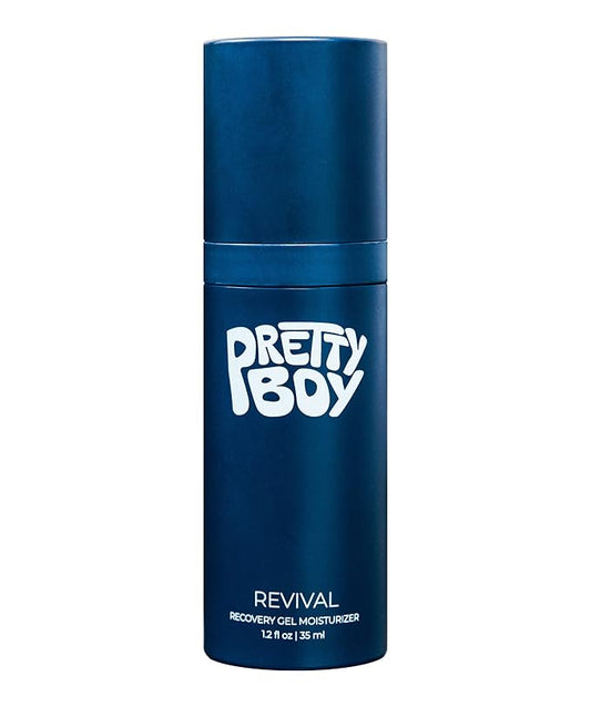 Prettyboy Face Revival Gel Moisturizer For Men - Hydrating Cream That Refreshes Dry Skin, Irritation, & Redness - Supports Anti Aging & Anti Wrinkle - Fragrance Free - 1 Count