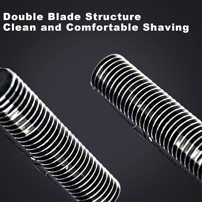 Replacement Foil and Cutter Head Compatible with Babyliss Foil Shaver, Double Foil Shaver Replacement Head, Replacement Head Compatible with Barberology FXFS2 Electric Razors(Silver)