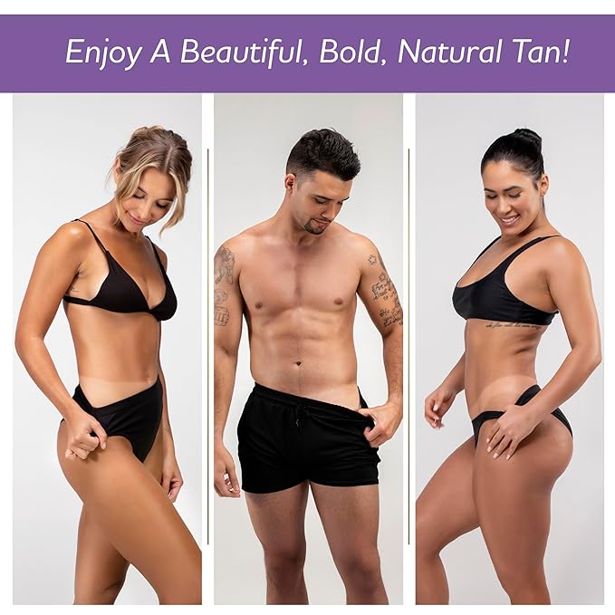 Norvell Sunless Self Tanning Bundle: Self Tan Extender Lotion, 8,5 fl. oz. + Streak Free Tan Applicator Mitt - Premium After Tanning Lotion Moisturizer and Washable Self Tan Mitt for Flawless Results