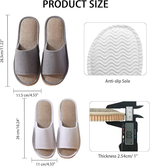 8 Pairs Disposable Slippers for Guests,House Slippers for Guests, Open Toe Indoor Slipper Comfortable Washable,Multi-Color Casual Spa Slipper for House,Hotel,Travel,Unisex Universal Size