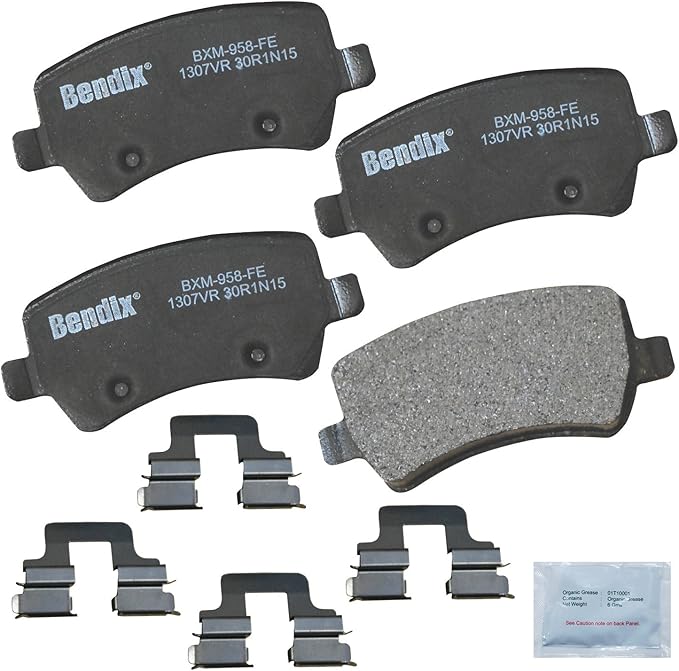 Bendix Priority1 CFM1307VR Semi-Metallic Rear Brake Pads for Select Models Land Rover LR2, Range Evoque, Volvo S60, S60 Cross Country, S80, V40, V40 V60, V60 V70, V90 XC60, XC70
