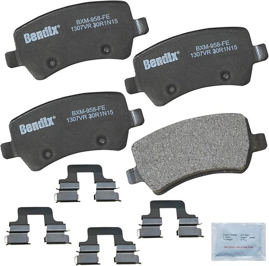 Bendix Priority1 CFM1307VR Semi-Metallic Rear Brake Pads for Select Models Land Rover LR2, Range Evoque, Volvo S60, S60 Cross Country, S80, V40, V40 V60, V60 V70, V90 XC60, XC70