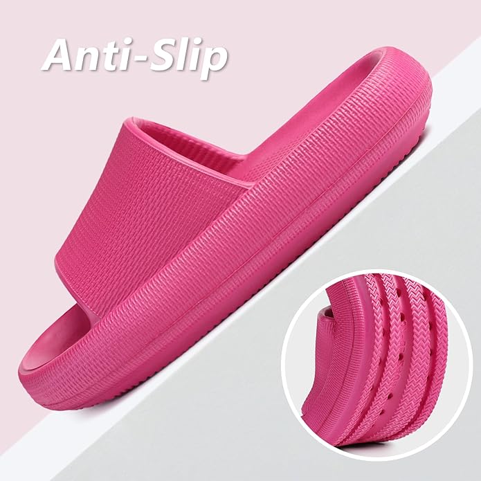 Menore Slippers for Women and Men Quick Drying, Parent-Child EVA Open Toe Soft Slippers, Non-Slip Soft Shower Spa Bath Pool Gym Beach House Sandals for Indoor & Outdoor