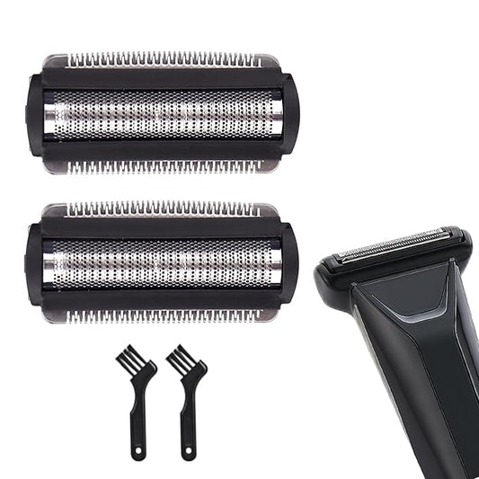 Replacement Blade Compatible with MANSCAPED The Handyman: Foil Blades for Portable Men’s Travel Facial Hair Groomer(2Pack）