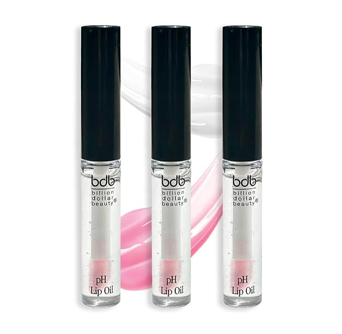 billion dollar brows pH Lip Oil Blushing Effect 3 Pack - Bespoke Color Changing Tint For Women - Hydrating Gloss Shine & Long Lasting Tinted Coloring without Stickiness