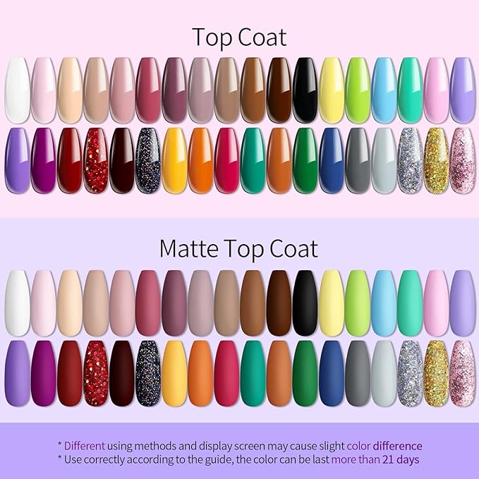 UR SUGAR 36 Colors Gel Nail Polish Set, All Seasons Collection Yellow Orange Red Green Blue Pink Glitter Gel Polish for Fall Winter Soak Off Gel Nail Art Kit Halloween Christmas Gifts for Women