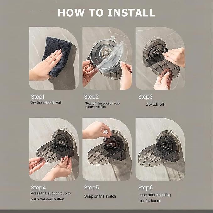 Shower Foot Rest, SUVEUS No Slip Suction Foot Stand for Shaving Legs, Foot Washing Stool for Inside Shower, Shower Shaving Leg Assist (Black)