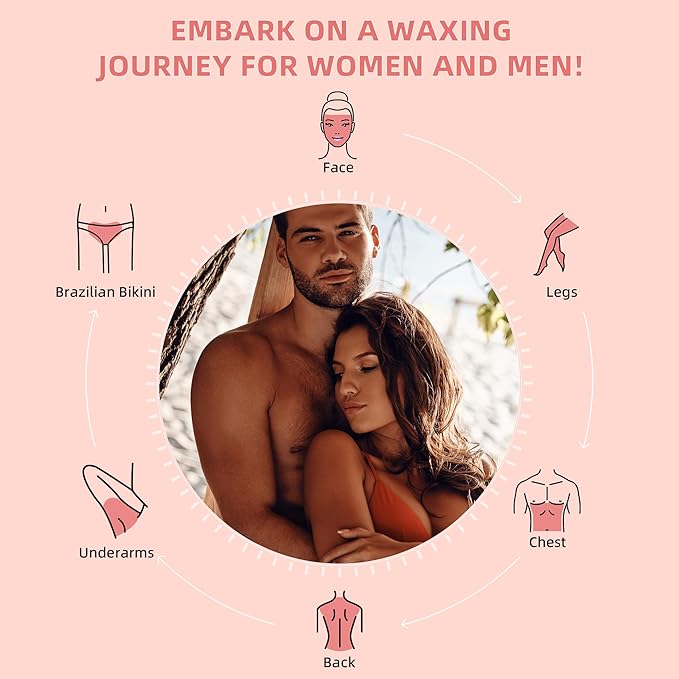 2.5lb Unscented Wax Beads for Hair Removal, Brazilian Bikini Hard Wax for Women Men, Hard Wax beads Perfect for Full Body Legs, Face and Underarms at Home Waxing Beads for Sensitive Skin