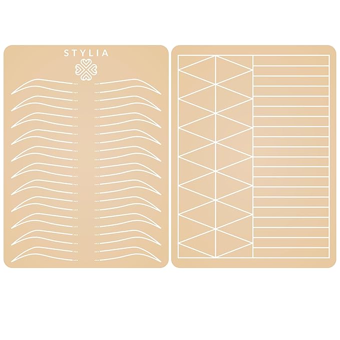 Stylia Microblading Practice Skins: Inkless, Realistic Fake Skin Sheets for Eyebrow Tattoo Training, 6 Count, Ivory