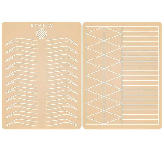 Microblading Supplies Inkless Double Sided Practice Skin For Eyebrow Tattoos: Permanent Makeup Silicone Skins To Practice Brow Micro-Blading And Needling, Fake Skin Sheets (12 Ombre)