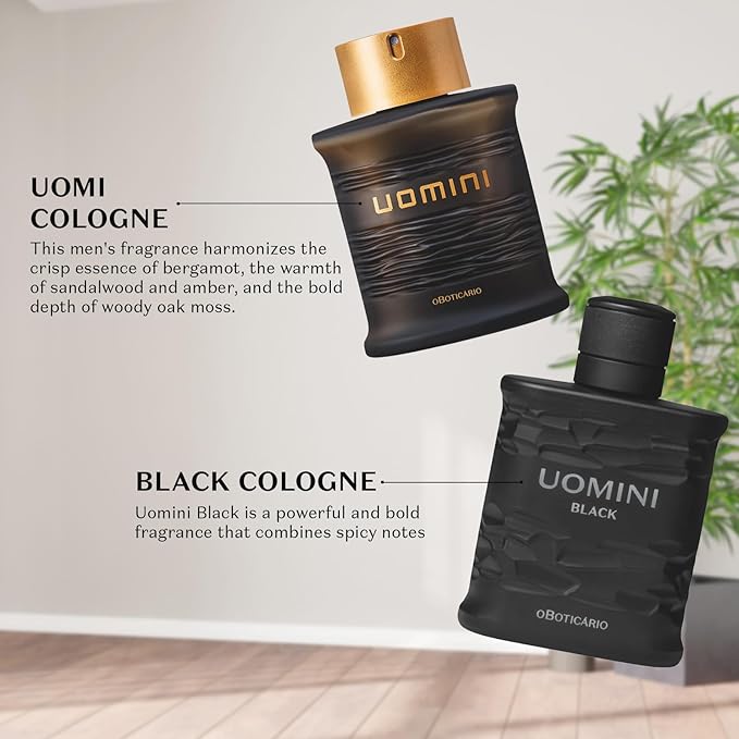 O Boticario UOMINI Cologne for Men, Long Lasting Premium Cologne for Men, 100ml
