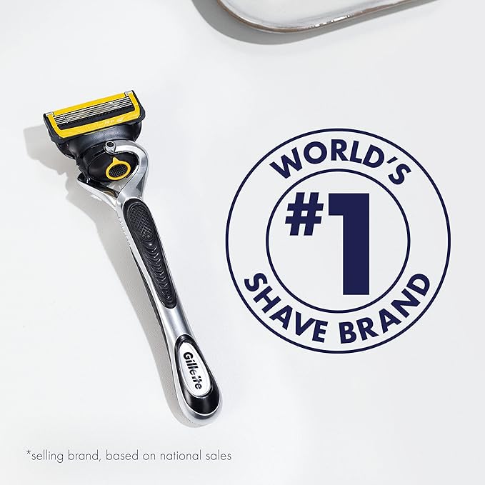 Gillette ProGlide Shield Premium Edition Razors for Men, 1 Gillette Razor, 8 ProShield Razor Blade Refills, 1 Travel Case