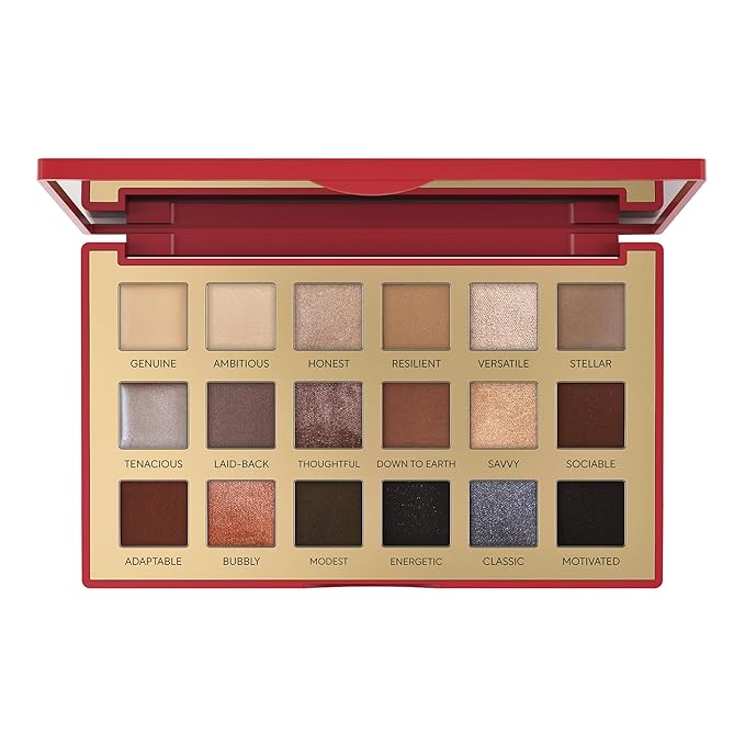 Mirabella True to You Neutral Eye Makeup Palette - 18 Colors of Talc Free Eyeshadow Primer Included & Highly Pigmented Eyeshadow Palette Kit w/Matte & Shimmer Shades - Nude