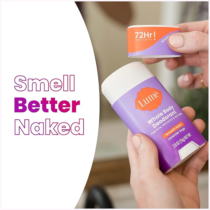Lume Whole Body Deodorant And Soap - 2.6 Ounce Smooth Solid Stick With 72 Hour Odor Control and 5 Ounce Triple Milled Soap - Aluminum Free, Baking Soda Free and Skin Loving (Lavender Sage)