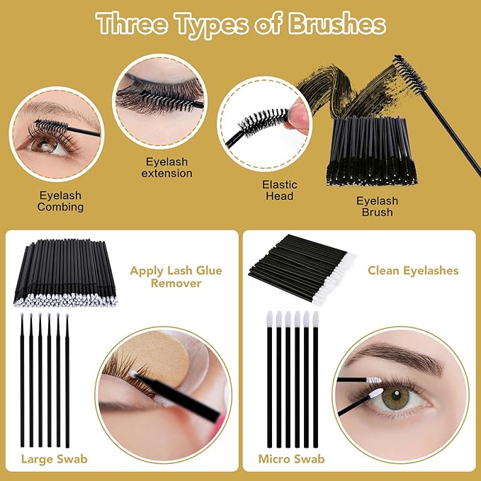 Eyelash Extension Kit for Beginners, Lash Extension Kit Professional with Lash Mannequin Head, Lash Beginner Starter Kit with Lash Fan, Extension Glue and Eyelash Remover for Lash Training