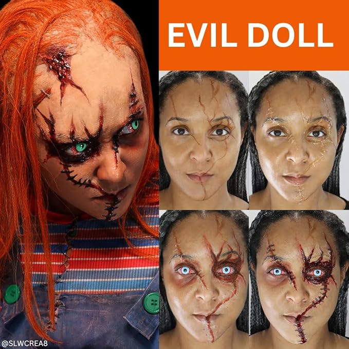 Mehron Makeup Premium Character Kits| Character Kits for Halloween & Cosplay| Made in the USA | Complete Kit Includes all Makeup, Tools, & Instructions on How to Create the Look | (Horror FX)