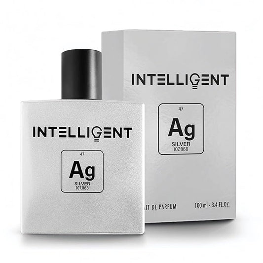 Intelligent Silver | Clean, Collected, and Sophisticated | Extrait de Parfum for Men | 3.4 Fl Oz (100 mL)