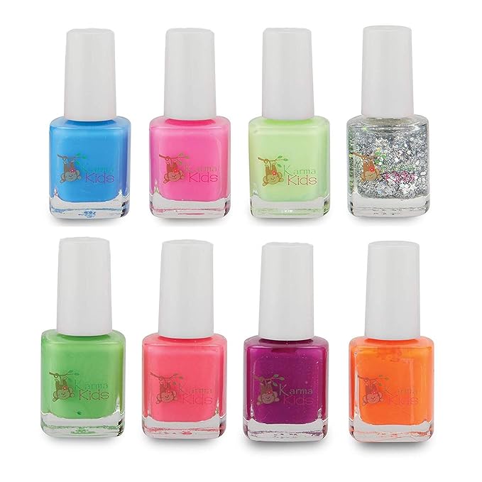 Karma Kids Nail Polish Box Set Natural Safe Nail Polish for Little Girls - Vegan, and Cruelty Free – Quick Dry, Kids Friendly