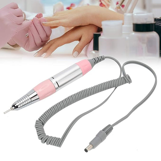 Nail Drill Handpiece Replacement, Electric Nail Drill Handle Metal Grinding Polishing Pen Handle Nail Drill Handpiece Nail Art Accessory Electric Nail Drill Handpiece Grinder