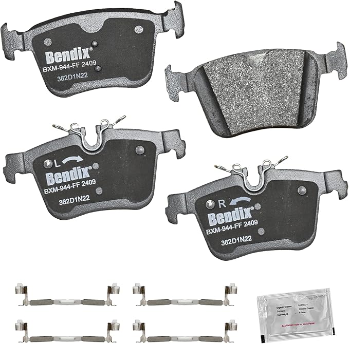 Bendix Priority1 CFM2409 Semi-Metallic Rear Brake Pads for Select Models Volvo C40 Recharge,S60,S90,V60,V60 Cross Country,V90 Cross Country,XC40 Recharge,XC60,XC90