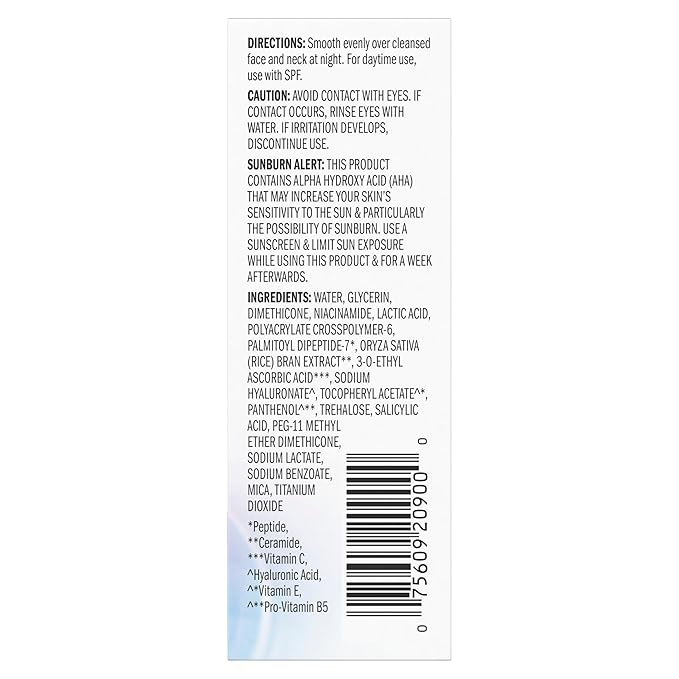 Olay Super Serum Night Repair for Face - Niacinamide, Peptide, Salicylic & Lactic Acid, Glycerin - Anti-Wrinkle, Dark Spot Reduction, Hydrating, Smooths Fine Lines, Skin Surface Renewal, 1.0 Oz