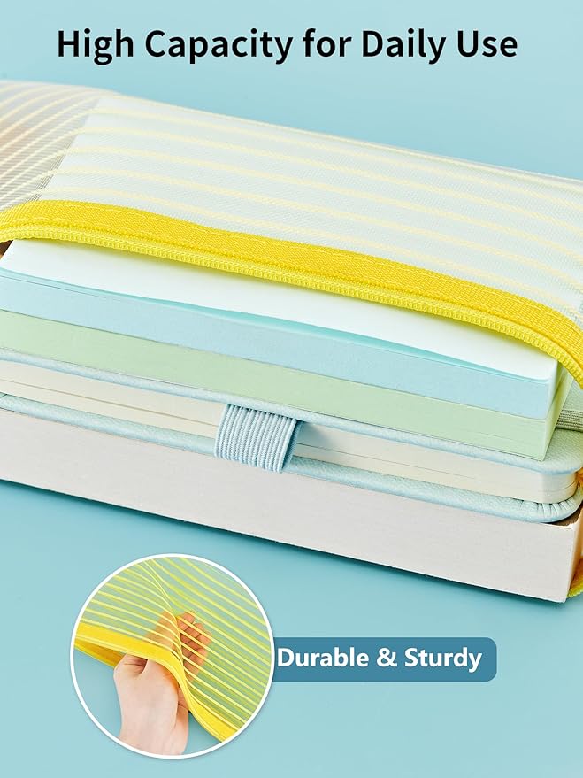 JARLINK 80 Pack Mesh Zipper Pouch, Pouch Bulk in 10 Colors, Multipurpose Storage Bags for Organizing Makeup Essentials, Travel Accessories, Office, School and Teacher Supplies