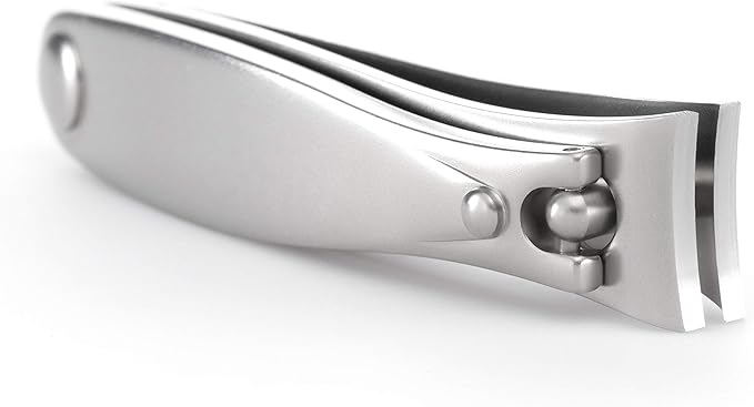 GERMANIKURE Nail Clipper and Glass Nail File Set in Purple Leather Case - Made in Solingen Germany of FINOX Stainless Steel, Glass Nail Care Supplies Made in Czech Republic